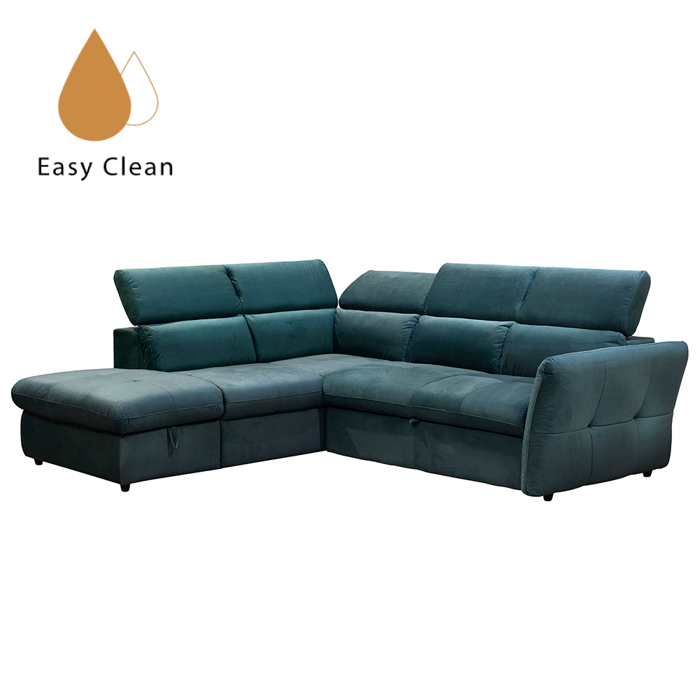 Liberta - Maison MONSERAT Καναπές-Κρεβάτι Αριστερή Γωνία Petrol 254x224x90cm 01-2599 Liberta - Maison MONSERAT Kanapes-Krebati Aristeri Gnia Petrol 254x224x90cm 01-2599