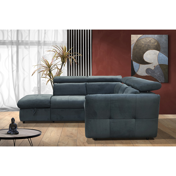 Liberta - Maison MONSERAT Καναπές-Κρεβάτι Αριστερή Γωνία Petrol 254x224x90cm 01-2599 Liberta - Maison MONSERAT Kanapes-Krebati Aristeri Gnia Petrol 254x224x90cm 01-2599