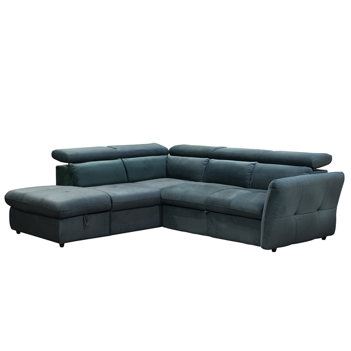 Liberta - Maison MONSERAT Καναπές-Κρεβάτι Αριστερή Γωνία Petrol 254x224x90cm 01-2599 Liberta - Maison MONSERAT Kanapes-Krebati Aristeri Gnia Petrol 254x224x90cm 01-2599