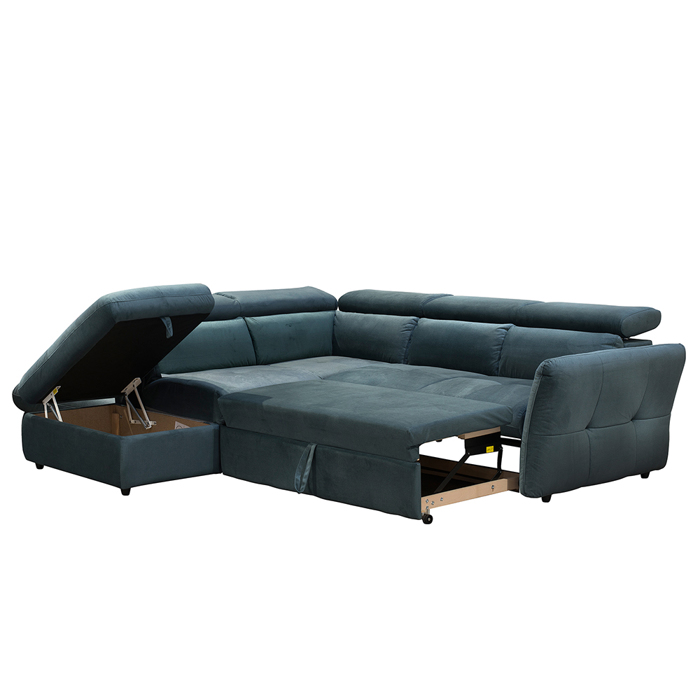 Liberta - Maison MONSERAT Καναπές-Κρεβάτι Αριστερή Γωνία Petrol 254x224x90cm 01-2599 Liberta - Maison MONSERAT Kanapes-Krebati Aristeri Gnia Petrol 254x224x90cm 01-2599