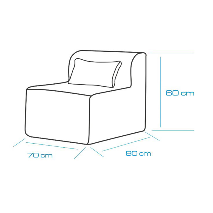 Liberta - Maison SQUARE Πολυθρόνα Ανθρακί 70x80x60cm 01-3050 Liberta - Maison SQUARE Poluthrona Anthraki 70x80x60cm 01-3050