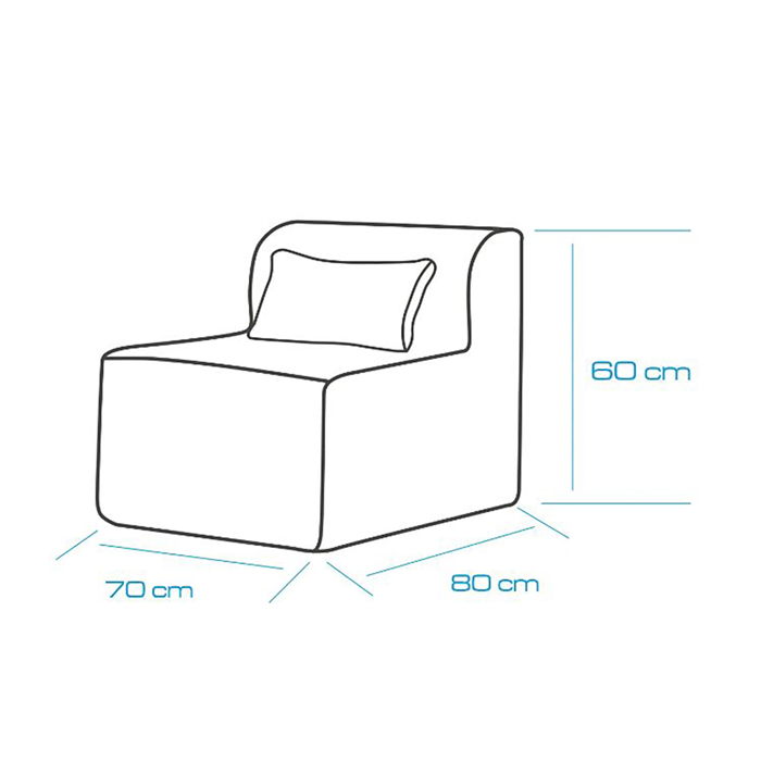 Liberta - Maison SQUARE Poluthrona Cream 70x80x60cm 01-3051