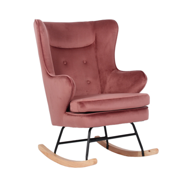 Liberta - Maison ROCKER Κουνιστή Πολυθρόνα Ροζ 71x86x102cm 01-3274