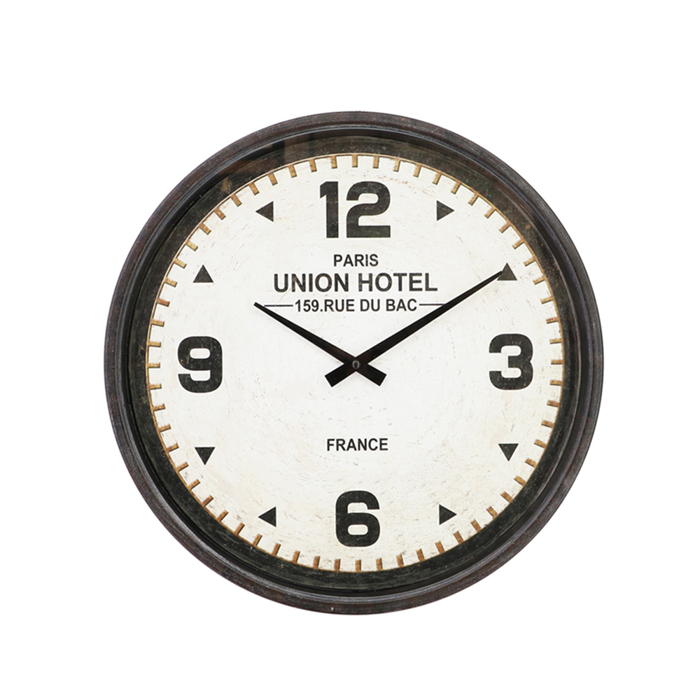 Liberta - Maison UNION Roloi Toixou Metalliko Mavro/Lefko/Kafe me Gyali F39x5.2cm 016741