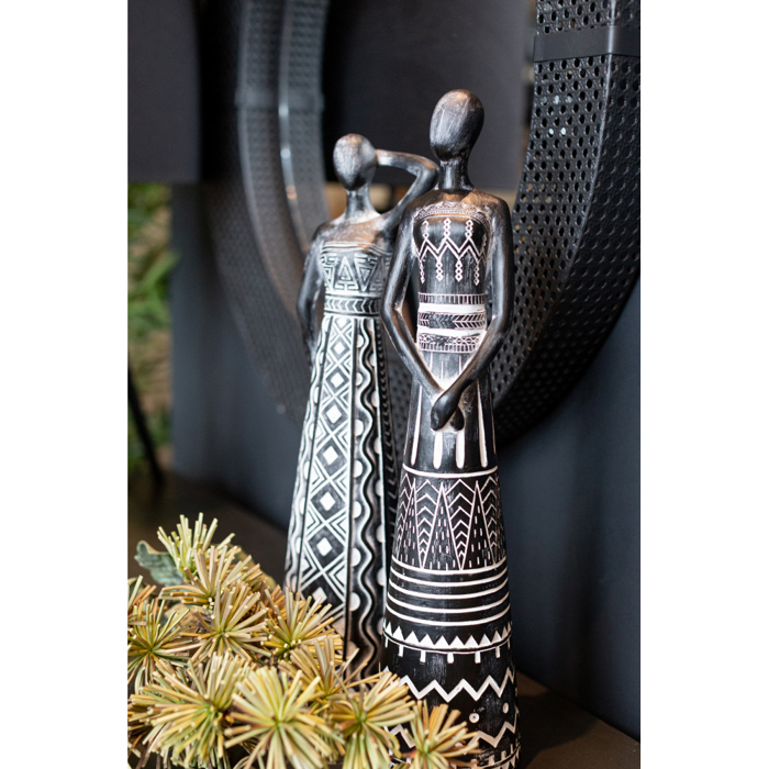 Liberta - Maison MAYA DECO Figura Resin Mavri/Lefki F13.5x50cm 018529