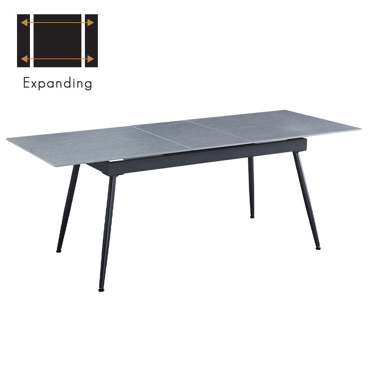 Liberta - Maison ATLANTIS Τραπέζι Επεκτεινόμενο Γκρι με όψη Μαρμάρου 160x80x75cm 02-0626