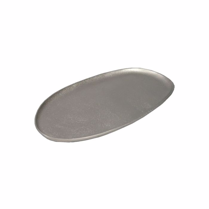 Liberta - Maison MANDY Diakosmitikos Diskos Alouminiou Silver Mat 31x17x1cm 023963