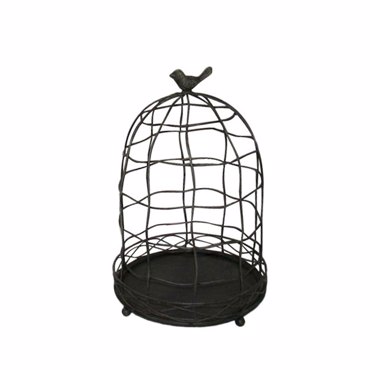 Liberta - Maison MIRTILE DECO Κλουβί Μεταλλικό Μαύρο Φ22.9x34.3cm 024133