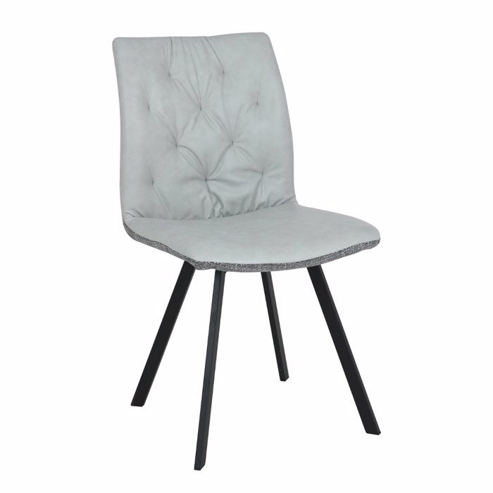 Liberta - Maison DUE FACCE Καρέκλα Cream Γκρι 60x46x88cm 03-1015 Liberta - Maison DUE FACCE Karekla Cream Ggri 60x46x88cm 03-1015