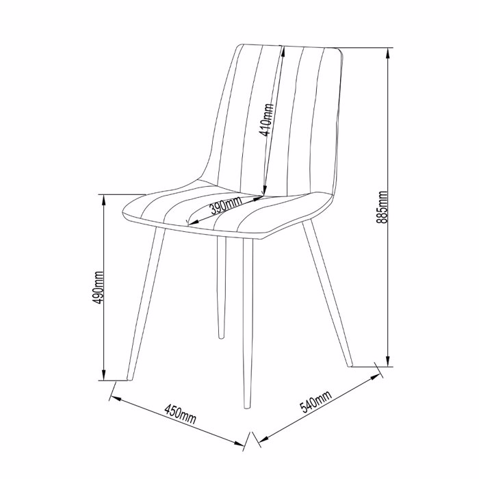 Liberta - Maison PRAGA Καρέκλα Petrol 54.5x44x89cm 03-1023 Liberta - Maison PRAGA Karekla Petrol 54.5x44x89cm 03-1023