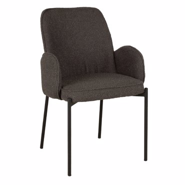 Liberta - Maison PETALS Καρέκλα Γκρι Σκούρο 58x58x89cm 03-1034