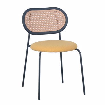 Liberta - Maison VINTAGE Καρέκλα Κίτρινη 47x55x76cm 03-1063