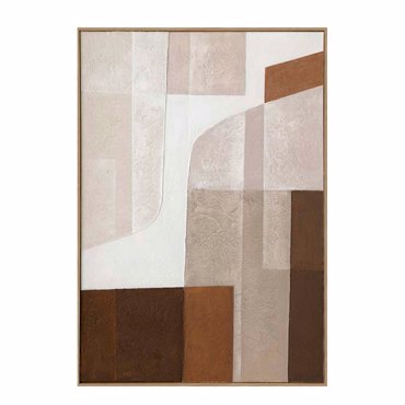 Liberta - Maison RAGNA Πίνακας Καμβάς Πολύχρωμος με Ξύλο Φυσικό 70x4x100cm 031409