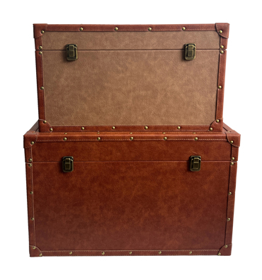 Liberta - Maison BRYST Σετ των 2 Μπαούλα Cognac/Puro 64x40x40cm 04-0933