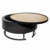 Liberta - Maison BARREL Coffee Table Mavro/Fusiko me Apothikeftiko Xoro F80x39.5cm 04-0962