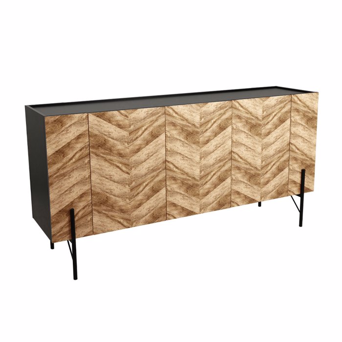 Liberta - Maison PARKE Boufes Mavros/Fusikos me Pattern 160x43x80cm 05-0479