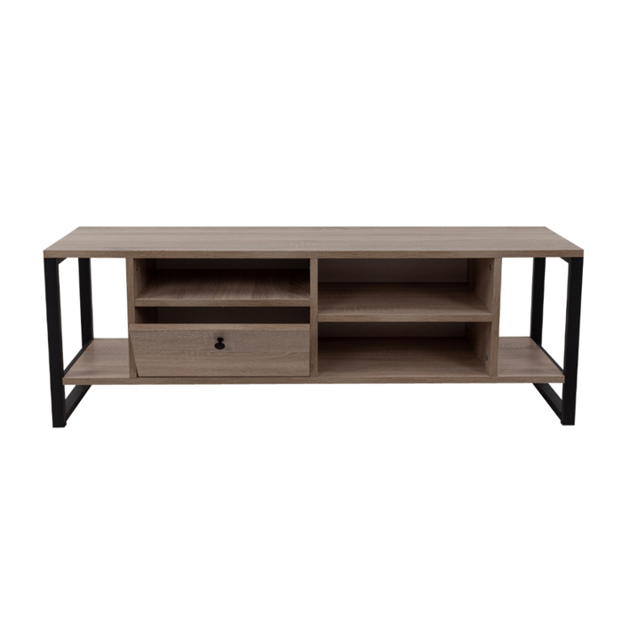 Liberta - Maison SPACE TV Stand Sonoma/Mavro me 2 Rafia kai 1 Surtari 120x35x45cm 05-0542