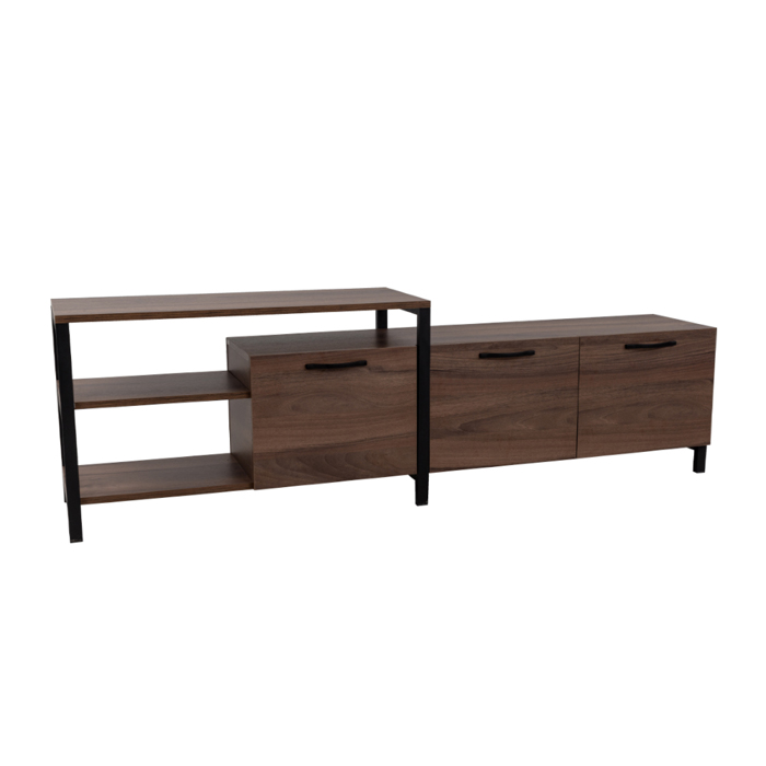 Liberta - Maison RAM TV Stand Καρυδί/Μαύρο 180x35x55cm 05-0546 Liberta - Maison RAM TV Stand Karudi/Mavro 180x35x55cm 05-0546