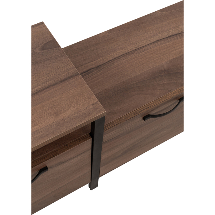 Liberta - Maison RAM TV Stand Καρυδί/Μαύρο 180x35x55cm 05-0546 Liberta - Maison RAM TV Stand Karudi/Mavro 180x35x55cm 05-0546