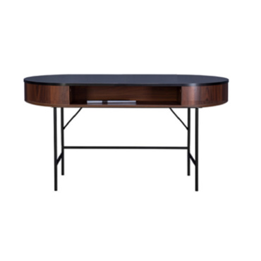 Liberta - Maison OVAL Κονσόλα Καρυδί με 1 Ράφι 104.5x50x75.5cm 05-0666