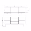 Liberta - Maison GROOVES Boufes Karudi/Ggri me 2 Portes kai 2 Surtaria 180x40x80cm 05-0667