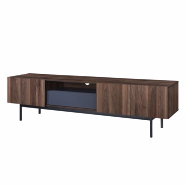 Liberta - Maison GROOVES TV Stand Καρυδί/Γκρι με 3 Πορτάκια και 1 Συρτάρι 180x40x50cm 05-0668