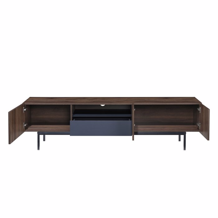 Liberta - Maison GROOVES TV Stand Καρυδί/Γκρι με 3 Πορτάκια και 1 Συρτάρι 180x40x50cm 05-0668 Liberta - Maison GROOVES TV Stand Karudi/Ggri me 3 Portakia kai 1 Surtari 180x40x50cm 05-0668