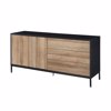 Liberta - Maison BLACKBIRD Boufes Riviera Oak/Mavros me 2 Portes kai 3 Surtaria 150x40x75.5cm 05-0669