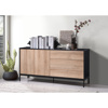 Liberta - Maison BLACKBIRD Boufes Riviera Oak/Mavros me 2 Portes kai 3 Surtaria 150x40x75.5cm 05-0669