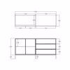 Liberta - Maison BLACKBIRD Boufes Riviera Oak/Mavros me 2 Portes kai 3 Surtaria 150x40x75.5cm 05-0669