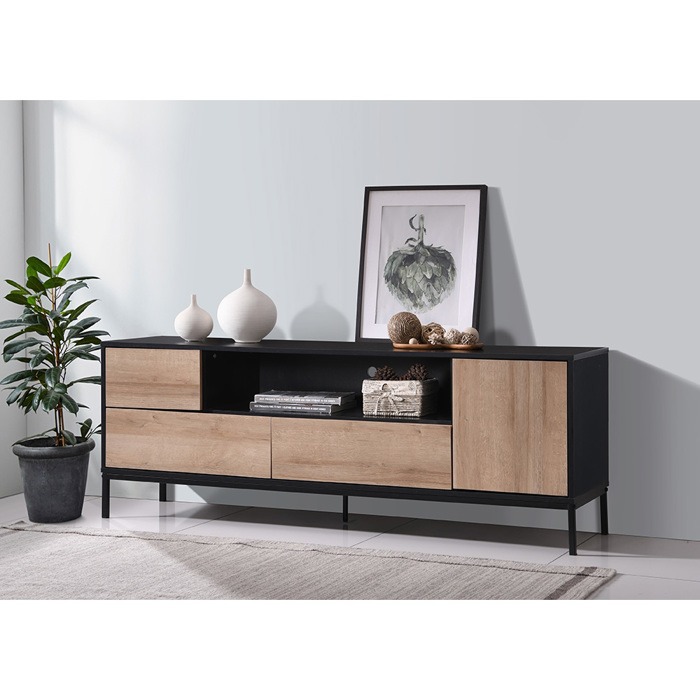 Liberta - Maison BLACKBIRD TV Stand Riviera Oak Μαύρο 160x40.5x58cm 05-0670 Liberta - Maison BLACKBIRD TV Stand Riviera Oak Mavro 160x40.5x58cm 05-0670