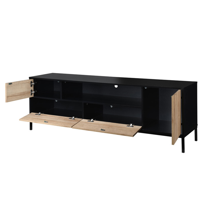 Liberta - Maison BLACKBIRD TV Stand Riviera Oak Μαύρο 160x40.5x58cm 05-0670 Liberta - Maison BLACKBIRD TV Stand Riviera Oak Mavro 160x40.5x58cm 05-0670