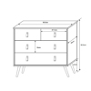 Liberta - Maison OMNIA Komota Mavri/Sonoma me Pattern 98.5x39x81.5cm 09-1022