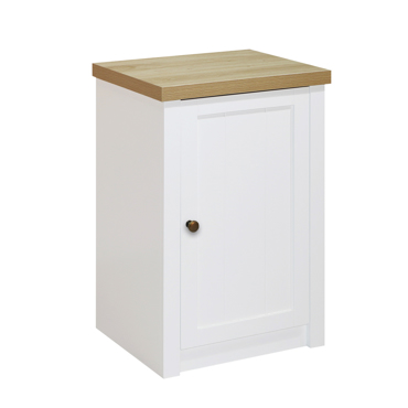 Liberta - Maison VILLAGE Κομοδίνο Λευκό/Φυσικό 43x37x67cm 09-1152