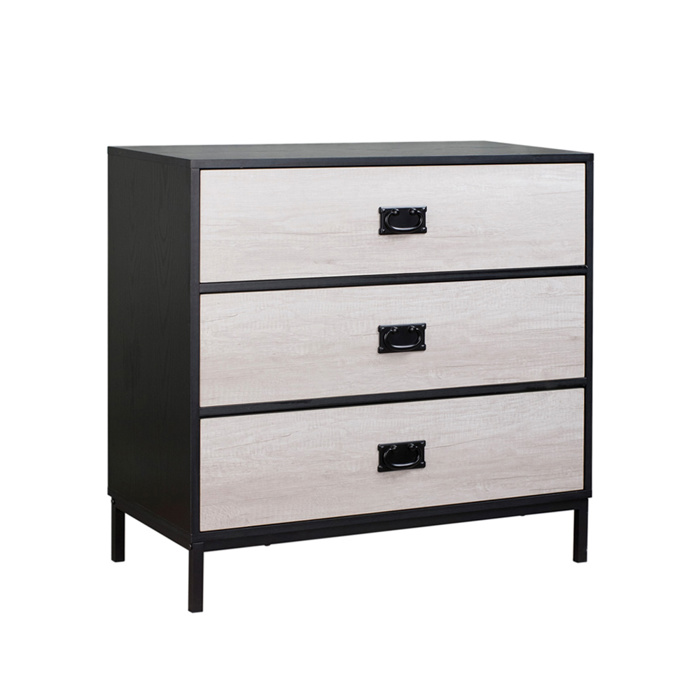 Liberta - Maison FACTORY Komota Mavro Oak/Sonoma Decape me 3 Surtaria 80x40x80cm 09-1212
