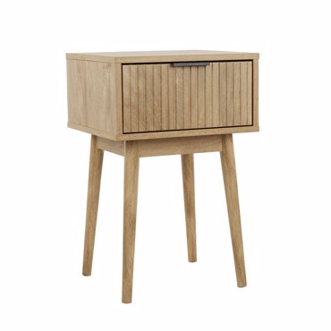 Liberta - Maison CANAL Κομοδίνο Φυσικό με 1 Συρτάρι 39.5x35x61cm 09-1657