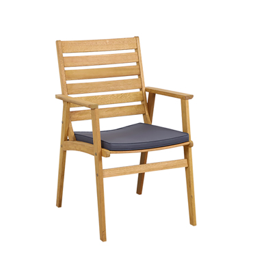 Liberta - Maison PIAZZA Καρέκλα Φυσική/Γκρι Ανοιχτό 61.5x58x89.5cm 22-0091