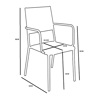 Liberta - Maison PERTH Karekla Fusiki 54.5x56x86cm 22-0153