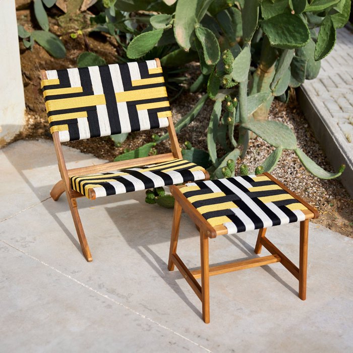 Liberta - Maison VERANO Σκαμπό Multicolor Φυσικό 45x40x40cm 22-0177 Liberta - Maison VERANO Skampo Multicolor Fusiko 45x40x40cm 22-0177