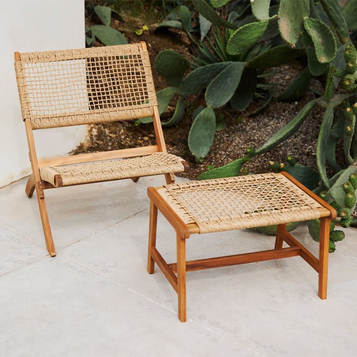 Liberta - Maison MESH Σκαμπό Φυσικό 57x41x35.5cm 22-0183 Liberta - Maison MESH Skampo Fusiko 57x41x35.5cm 22-0183