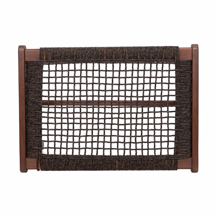 Liberta - Maison MESH Σκαμπό Καφέ Antique/Καρυδί 57x41x35.5cm 22-0184 Liberta - Maison MESH Skampo Kafe Antique/Karudi 57x41x35.5cm 22-0184