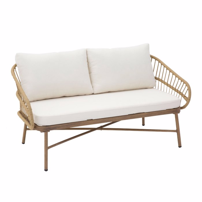 Liberta - Maison CAVE Σετ Σαλόνι Εξωτερικού Χώρου Φυσικό 140x85x77cm 22-0201 Liberta - Maison CAVE Set Saloni Exoterikou Xorou Fusiko 140x85x77cm 22-0201