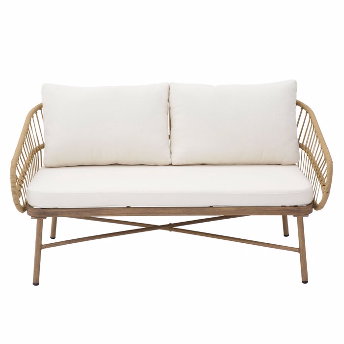 Liberta - Maison CAVE Σετ Σαλόνι Εξωτερικού Χώρου Φυσικό 140x85x77cm 22-0201 Liberta - Maison CAVE Set Saloni Exoterikou Xorou Fusiko 140x85x77cm 22-0201
