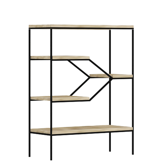 Liberta - Maison STEP Bibliothiki Sonoma/Mavri 80x30x120cm 24-0470