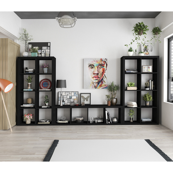 Liberta - Maison KIVOS 41.6 Bibliothiki Mavri 41.6x29.5x147.5cm 24-0557