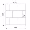 Liberta - Maison MAZE 117 Bibliothiki Xamili Sonoma/Ggri Skouro 117x30x130cm 24-0586