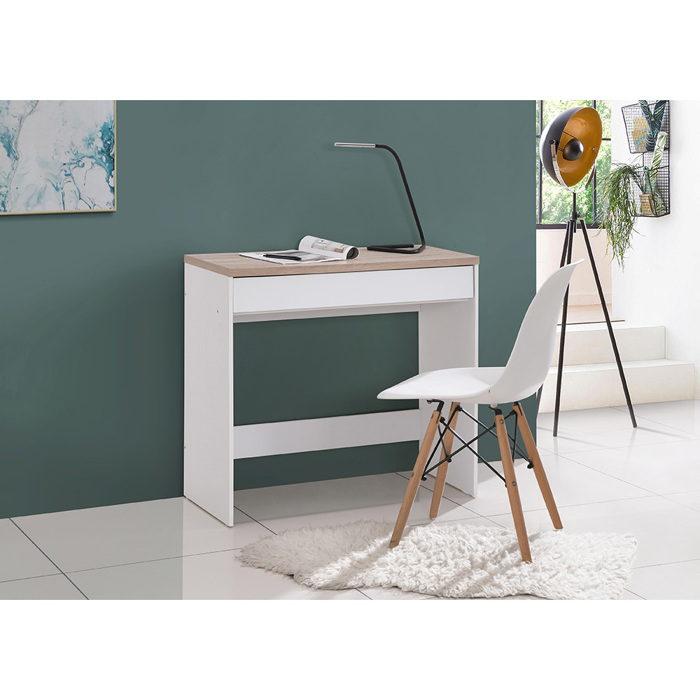 Liberta - Maison PRACTICO Γραφείο Λευκό/Φυσικό με 1 Συρτάρι 80x40x76cm 24-0683 Liberta - Maison PRACTICO Gafeio Lefko/Fusiko me 1 Surtari 80x40x76cm 24-0683