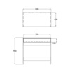 Liberta - Maison PRACTICO Gafeio Lefko/Fusiko me 1 Surtari 80x40x76cm 24-0683