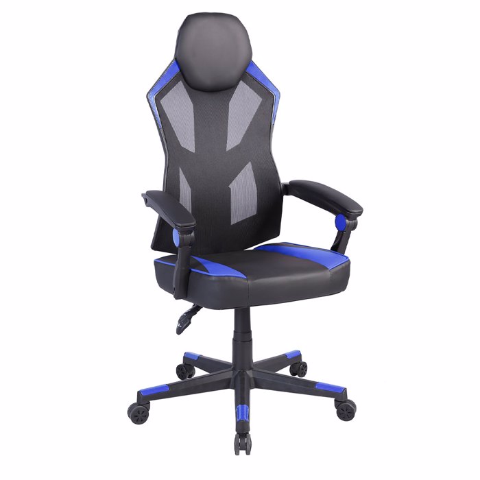 Liberta - Maison FUSION Gaming Καρέκλα Γραφείου Μαύρη/Μπλε 50x74x137cm 25-0701 Liberta - Maison FUSION Gaming Karekla Gafeiou Mavri/Mple 50x74x137cm 25-0701