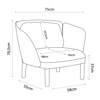 Liberta - Maison BELINA Poluthrona Lefki 88x75x70.5cm 27-0209
